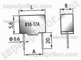 Конденсатор керамический К10-17А М47 22 пф 