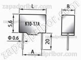 Конденсатор керамический К10-17А М47 56 пф 