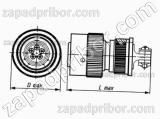 Соединитель низкочастотный цилиндрический СНЦ23-7/22Р-6-в-В