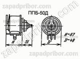 Резистор переменный ППБ-50Д 50Вт 470