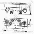 Соединитель низкочастотный прямоугольный РП10-7 З розетка