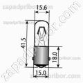 Лампа сигнальная и индикаторная ТЛГ-3-2 B15s/18