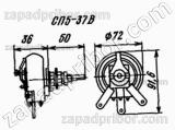 Резистор переменный СП5-37В 75Вт 47
