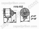 Резистор переменный ППБ-50Д 50Вт 68