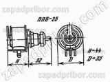 Резистор переменный ППБ-25Е 25Вт 10