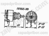 Резистор переменный ППБЕ-3В 3Вт 470