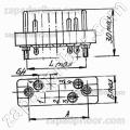 Соединитель низкочастотный прямоугольный РП10-11 Л вилка