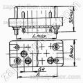 Соединитель низкочастотный прямоугольный РП10-30 Л вилка
