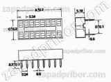 Панель для микросхем Панель DIP-24W 