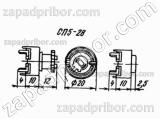Резистор переменный СП5-28А 1Вт 510