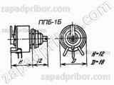 Резистор переменный ППБ-1Б 1Вт 220