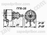 Резистор переменный ППБ-2В 2Вт 10К