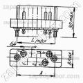 Соединитель низкочастотный прямоугольный РП10-7 Л вилка