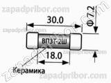 Вставка плавкая ВП3Т-1Ш 0.25А 