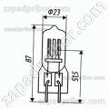 Лампа кварцевая КГМ-220-800-1 цоколь G9.5