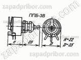 Резистор переменный ППБ-3В 3Вт 47
