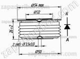 Диод низкочастотный Д433-1000-24 
