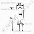 Лампа кварцевая КГМН-12-20-2 цоколь G4 