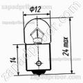 Лампа накаливания прочие А12-1 B9s/14