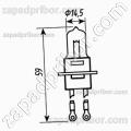 Лампа кварцевая КГМ-6.6-45-2 цоколь PK30d