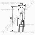 Лампа кварцевая КГМН-6.3-15 цоколь G2.2 