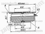 Тиристор низкочастотный Т233-400-16 