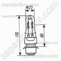Лампа кварцевая КГМ-110-600 цоколь Р40s/41