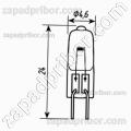 Лампа кварцевая КГМН-12-20 цоколь G2.2