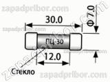 Вставка плавкая ПЦ-30 0.5А (имп.аналог)