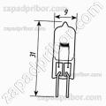 Лампа кварцевая КГМ-6-30 цоколь G4