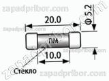 Вставка плавкая ПМ-2 2А (стекло 5х20 мм) 