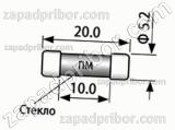 Вставка плавкая ПМ-3 3А (стекло 5х20 мм)