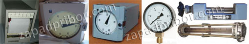 secondary recorders, pressure gauges, thermometers, rotameters