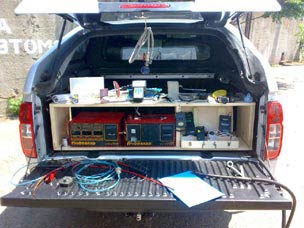Manning of a mobile car maintenance station of a car